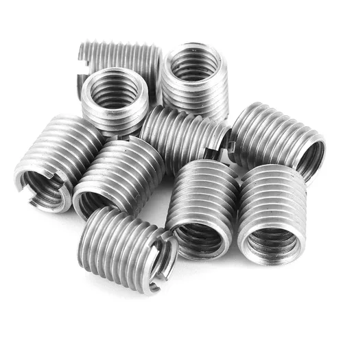 Vista 28 de 10 piezas de inserción de rosca autorroscante, tuerca reductora de acero inoxidable de 0.236 in hembra M3x0.0.197 in macho M5x0.0.315 in