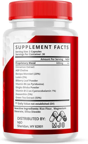 Vista 7 de Cápsulas de glucocyn (paquete de 2) – Glucocyn Sugar Support Advanced Vitamine Supplement Píldoras – Cápsula natural de Glucoysn una vez al día