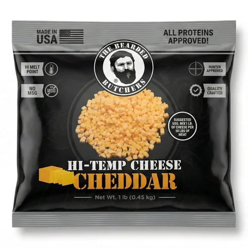 Vista 19 de Carniceros barbudos de queso cheddar de alta temperatura de 2.5 libras – Cubos de 1/4 de pulgada estables en almacenamiento para hasta 25 libras