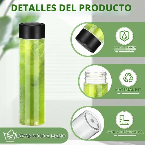Vista 3 de Lallisa - 24 botellas sensoriales vacías de 13.5 onzas con tapas, botella de plástico transparente