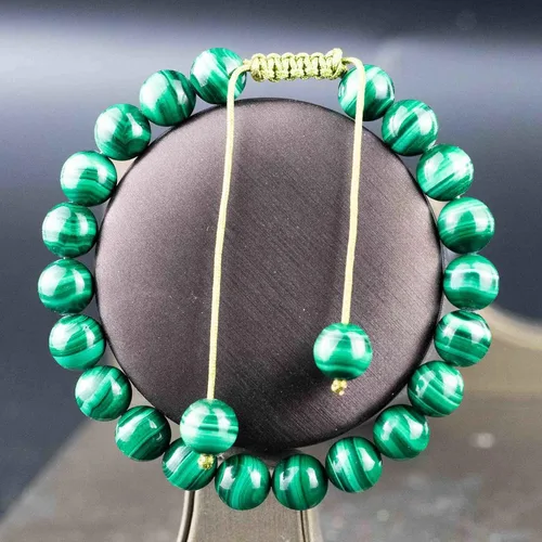 Vista 2 de DAZCOLO Pulsera de gemas hecha a mano con piedras preciosas de macramé ajustable de 0.315 in, cuentas redondas, cristales de cuarzo