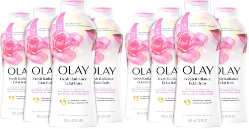 Vista 18 de Olay Gel de baño para mujer, Fresh Radiance, frescura amante de la piel 24/7, visiblemente radiante, limpiadores a base de plantas, vitamina B3