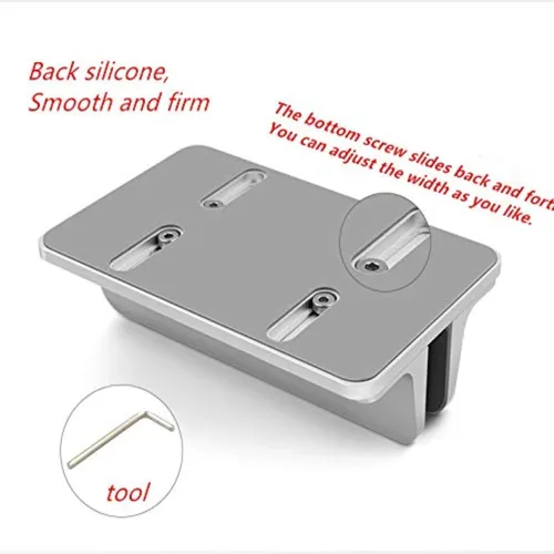 Vista 5 de Soporte vertical ajustable para laptop, soporte de escritorio ajustable para laptop, tamaño base ajustable compatible con portátiles
