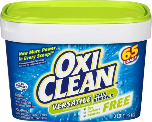 Vista 11 de OxiClean Free - Polvo Quitamanchas Versátil, 3 lb