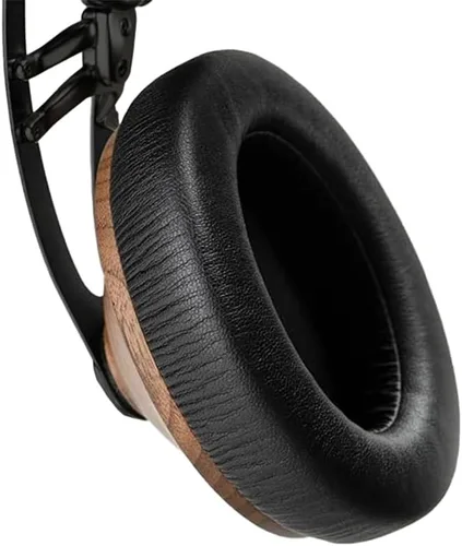 Vista 6 de Meze 99 Classics auriculares con cable de madera de respaldo cerrado sobre la oreja con micrófono (Nogal/Negro)