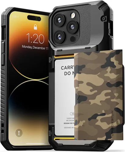 Vista 31 de VRS DESIGN Damda Glide Pro - Funda para iPhone 12 Pro Max, con [4 tarjetas] Premium Robusta [Semiautomática] Funda para tarjeta de crédito