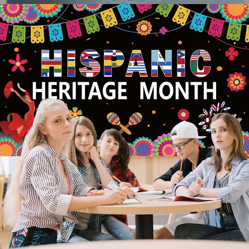 Vista 6 de Decoraciones del mes de la herencia hispana, pancarta latinoamericana, decoraciones para el aula española, decoraciones del mes nacional