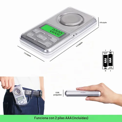 Vista 5 de GRAM PRES Báscula digital de miligramo de 50/0.00004 oz de precisión, pequeña moneda de joyería en polvo, báscula digital de gramo y onzas, báscula
