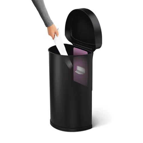 Vista 4 de Simplehuman bote de basura de acero mate de 45 l, con sensor semicircular
