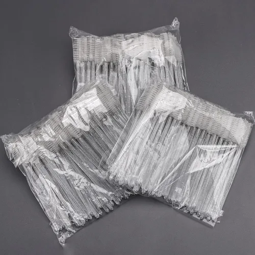 Vista 2 de 300 varitas de rímel desechables, cepillo de carrete de cristal para extensiones de pestañas, cepillos de cejas para pestañas, kit de maquillaje