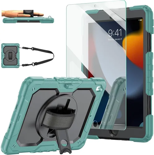 Vista 16 de Funda para iPad de 9ª/8ª/7ª generación, funda para iPad 10.2 2021/2020/2019, [a prueba de niños] ambison funda protectora de cuerpo completo