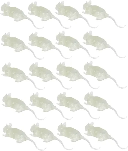 Vista 9 de 20Pcs Luminous Fake Mouse Halloween Prank Props Creepy Simulated Mice for Haunted House Party Decorations and Scary Trick Accessories