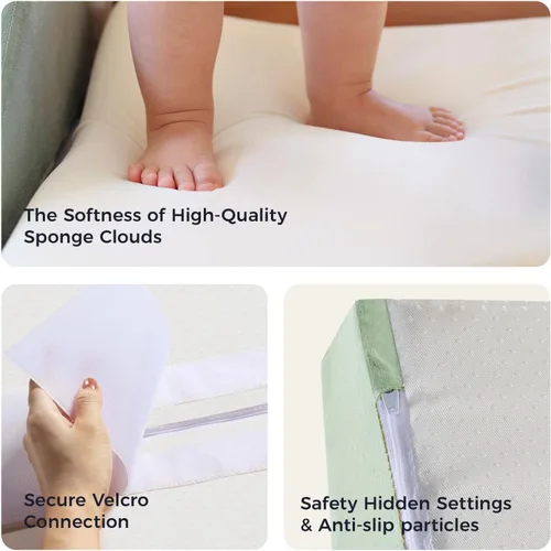 Vista 4 de Tiny Land Bloques de escalada de espuma suave para niños pequeños Morandi