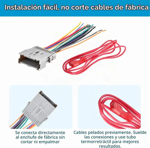 Vista 4 de RED WOLF Arnés de cableado de radio macho hembra enchufe compatible con GMC Chevy Silverado 2003-2007, 2005-2009 Buick Lacrosse instalar adaptador