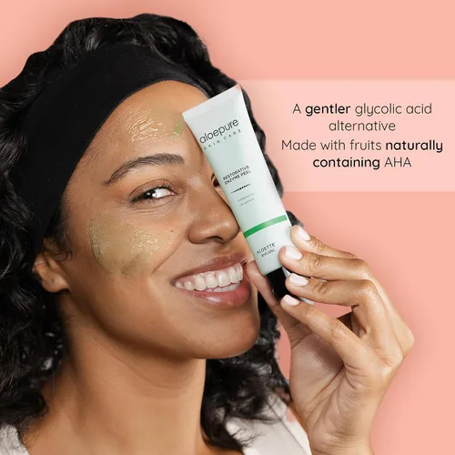 Vista 3 de Aloette Gel exfoliante para la cara, exfoliación de enzimas restauradoras (2 onzas), gel exfoliante para piel hidratada, exfoliación facial de aloe