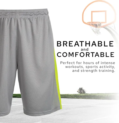 Vista 5 de Pantalones cortos deportivos para hombre, pantalones cortos de baloncesto para hombre, pantalones cortos activos para entrenamiento, gimnasio, correr