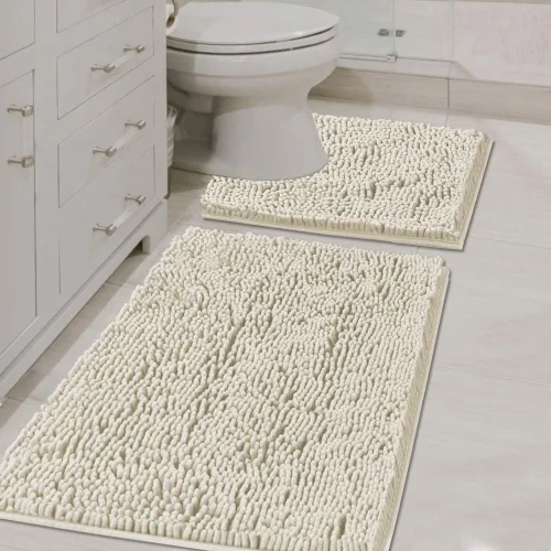 Vista 25 de H.VERSAILTEX Alfombras de Baño para Baño Antideslizantes de Felpa Chenille Extra Suaves y Absorbentes para Cuarto de Ducha Lavables a Máquina