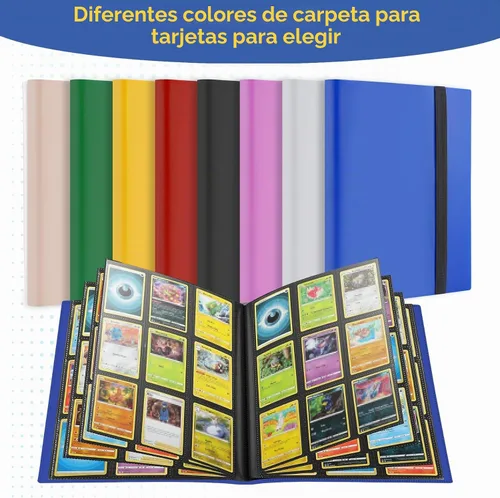 Vista 6 de Carpeta de tarjetas coleccionables de 9 bolsillos, libro de tarjetas premium para 360 tarjetas, álbum de tarjetas resistente para tarjetas