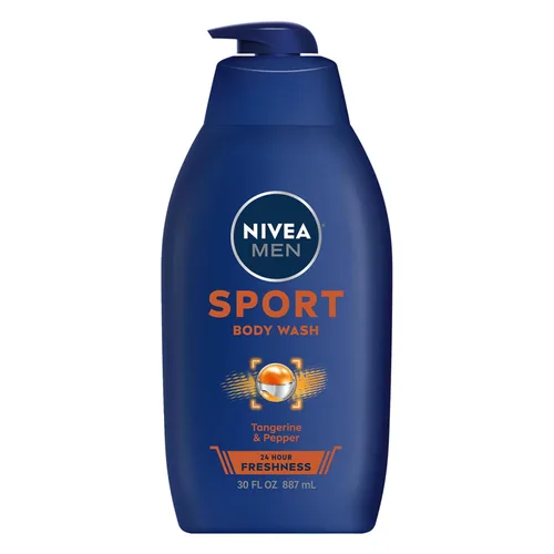 Vista 18 de NIVEA Men Sport Body Wash con minerales revitalizantes, aroma a mandarina y pimienta, gel de baño 3 en 1 para hombre, cara y cabello, sin parabenos