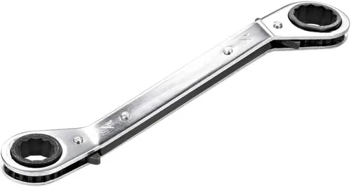 Vista 6 de uxcell Llave de trinquete reversible, extremo de caja doble de 1/4 pulgadas x 5/16 pulgadas, Cr-V
