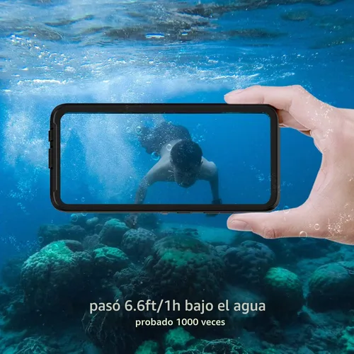 Vista 4 de Lanhiem Funda para Samsung Galaxy A51, IP68 impermeable a prueba de polvo con protector de pantalla integrado, funda protectora de cuerpo completo