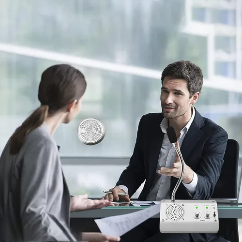 Vista 7 de Sistema de altavoces de ventana, altavoz de intercomunicación de micrófono de ventana de doble vía, sistema de intercomunicación para negocios