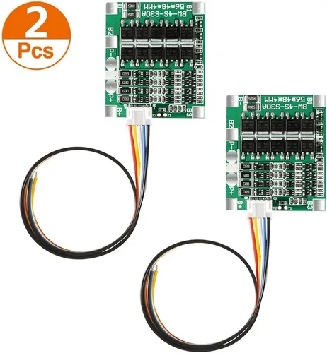 Vista 4 de 2 unids 4S 30A 14.8V Li-ion Li-ion 18650 Batería BMS Paquetes PCB Protección Junta Balance Circuitos Integrados