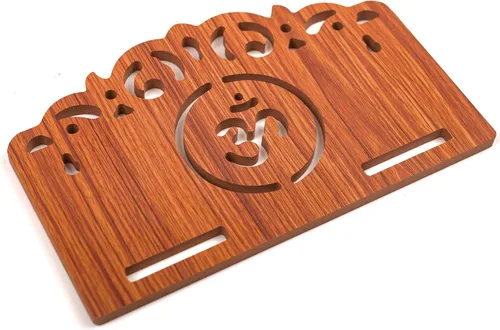 Vista 6 de Mesa colgante de madera para colgar en la pared, estante para almacenamiento y decoración de ídolos para oficina en casa y regalos