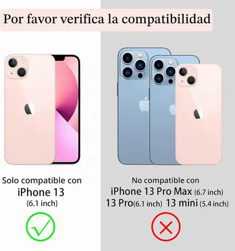 Vista 2 de Funda a prueba de golpes para iPhone 13 de 6.1 pulgadas, [anillo de dedo integrado] funda de teléfono de grado militar con soporte de metal Negro