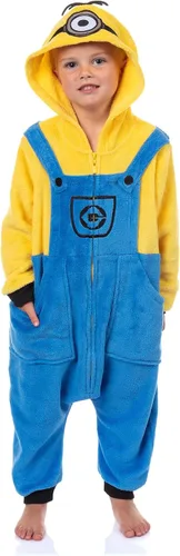 Vista 7 de INTIMO Minions Union Suit - Pijama con capucha Kigurumi para niños pequeños Multi colorido