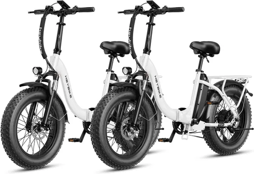 Vista 17 de Heybike Ranger 2.0 Foldable Electric Bike for Adults, 20"×4 Fat Tire Ebike with 1400W Peak Motor, 28 MPH Max Speed, 600Wh Removable Battery, Up to