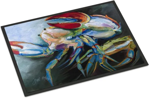 Vista 79 de Caroline's Treasures JMK1017JMAT - Tapete de caza de rana garza azul, 24 x 36 pulgadas, tapete para puerta delantera, interior y exterior