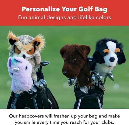 Vista 4 de Daphne's Headcovers Gopher Funda para Driver Divertida Funda para Palos de Golf Protección Elegante para Funda de Palo para Hombres y Mujeres