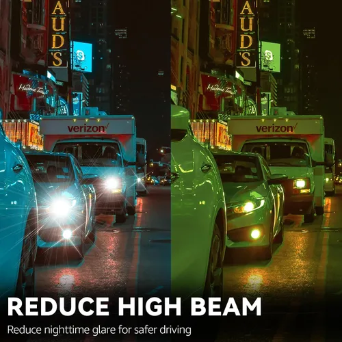 Vista 4 de SIPHEW Lentes de conducción nocturna para mujeres y hombres, lentes de visión nocturna envolventes, lentes amarillas polarizadas para la noche