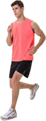 Vista 5 de Camisetas sin mangas para hombre, de secado rápido, para entrenamiento, muscular, sin mangas, para hombre, gimnasio, fitness, culturismo, correr