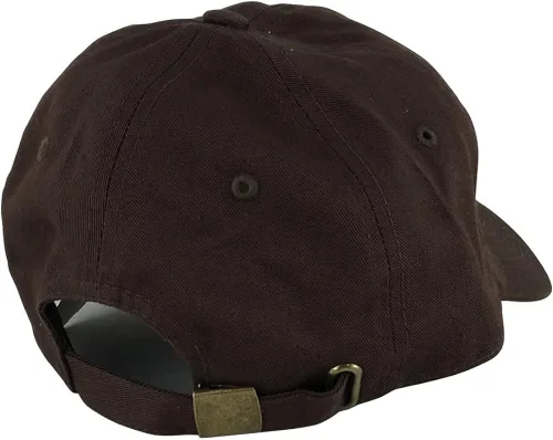 Vista 2 de Plain ajustable Gorra de béisbol Papá Sombrero unconstructred Perfil Bajo algodónCafé oscuro