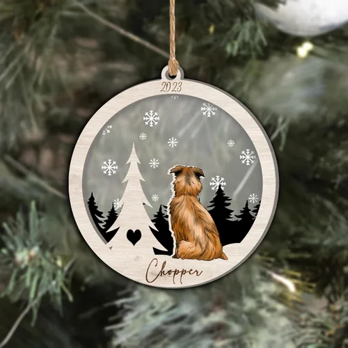 Vista 173 de Nazenti Adorno de Navidad conmemorativo personalizado, regalo personalizado de recuerdo de perro, condolencias por pérdida de mascotas, sabueso