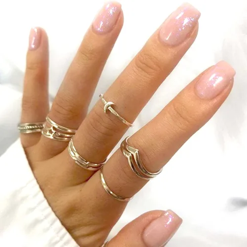 Vista 5 de Long tiantian Anillos para adolescentes y niñas, conjuntos de anillos apilables para mujeres, anillos vintage para nudillos, regalos