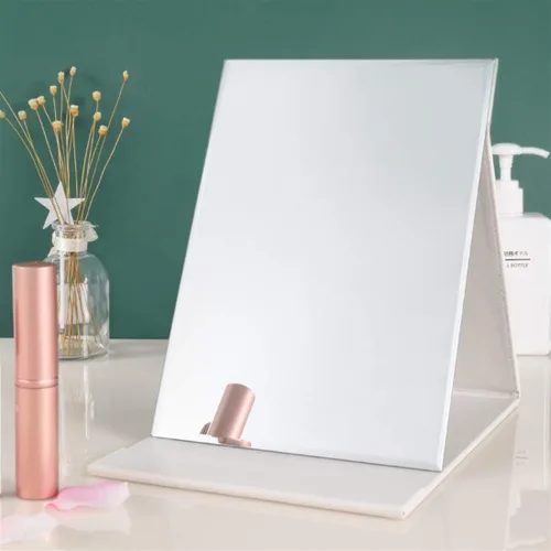 Vista 8 de Zcooooool Espejo portátil grande Super HD - Ángulo de soporte múltiple de mano libre/portátil/mesa plegable 10x7 pulgadas Blanco