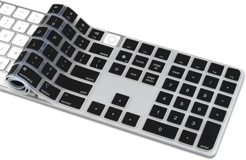 Vista 4 de ProElife Funda de teclado de silicona ultra fina para teclado mágico 2023 Negro, diseño sin interferencias para llave de identificación, a prueba