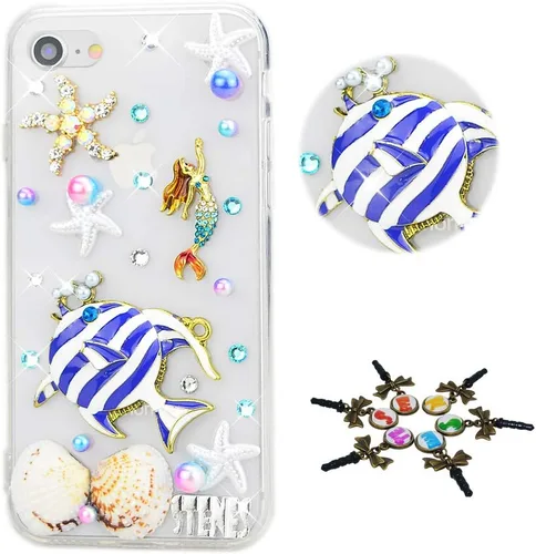 Vista 9 de Bling - Funda para teléfono compatible con iPod Touch 6, elegante, más de 100 cristales brillantes, diseño de libélula y diamantes de imitación