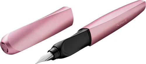 Vista 11 de Pelikan Pluma estilográfica Twist 946806 con 1 cartucho de tinta, punta media, color negro, en caja