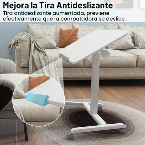 Vista 7 de PUNCIA Escritorio de pie móvil de 25 pulgadas, escritorio inclinado