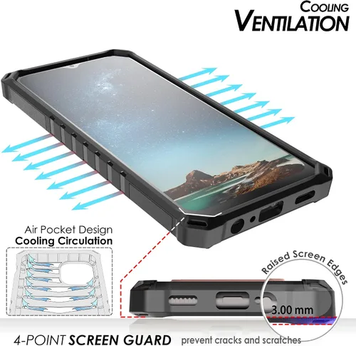Vista 5 de Tri-Shield Phone Case with Kickstand Compatible with Samsung Galaxy A04S & A04, M13 5G, A13 4G & 5G, A32 5G Military Grade Drop Tested Rugged High