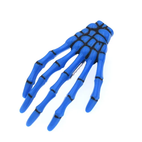 Vista 3 de 8 pinzas para el cabello con forma de hueso de mano de color mixto, pinzas para el cabello con forma de hueso de 3 pulgadas de largo, accesorios