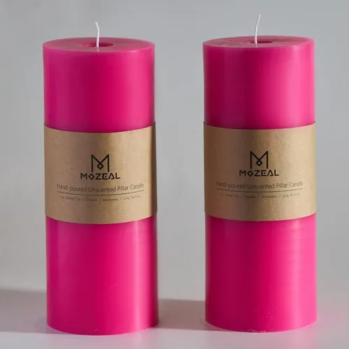 Vista 20 de MOZEAL Juego de 3 velas sin perfume vertidas a mano de 3 x 6 pulgadas, velas tipo pilar sin goteo, combustión de larga duración, aproximadamente 120