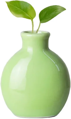 Vista 8 de Jarrones pequeños vintage de cerámica, mini jarrones de cerámica – Jarrón de escritorio de oficina para manualidades, micro jarrones de paisaje