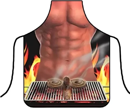 Vista 2 de Delantal de cocina para hornear barbacoa para adultos, divertido y lindo delantal de cocina, regalo novedoso para hombres y mujeres, disfraz