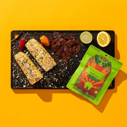 Vista 3 de Vacadillos Paquetes de bocadillos de carne seca Carne Seca, lima chilena paquete de 3