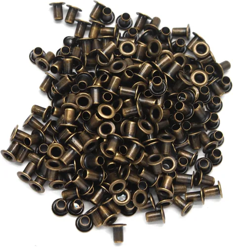 Vista 7 de Litoexpe Ojales Pequeños de 1.5MM, 200 Piezas, Ojales Autoadhesivos para Núcleos de Cuentas, Ropa, Cuero, Lona (Latón Antiguo)